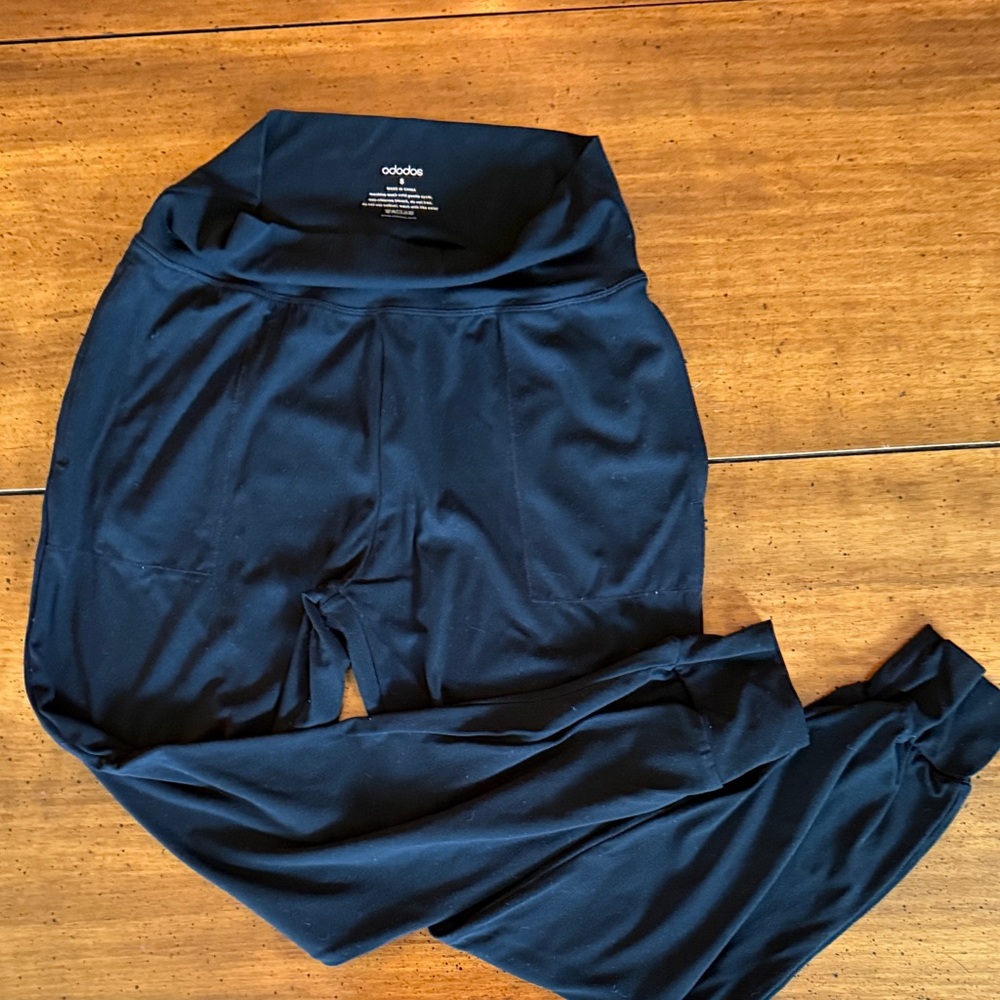 Ododos Black Performance High-Rise Joggers